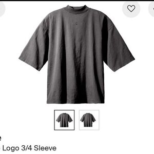 Yeezy 3/4 Logo T Shirt Gray Size Xl